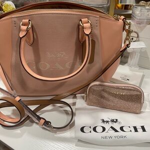 Coach Blush Pink Satchel and Pouch Set